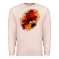 Pale Pink sunflower Christmas patch Premium Sweatshirt - JahusDesignShop