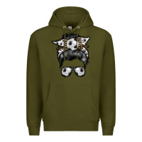 Army Green soccer mom Premium Hoodie - RacoonDesign