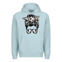 Blue Mist soccer mom Premium Hoodie - RacoonDesign