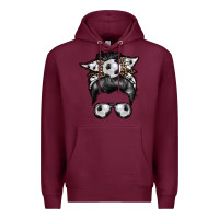 Burgundy soccer mom Premium Hoodie - RacoonDesign