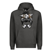 Charcoal Heather soccer mom Premium Hoodie - RacoonDesign