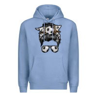 Colony Blue soccer mom Premium Hoodie - RacoonDesign