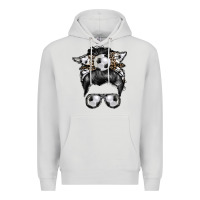 Dove Grey soccer mom Premium Hoodie - RacoonDesign