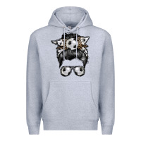 Heather Grey soccer mom Premium Hoodie - RacoonDesign
