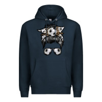 Navy soccer mom Premium Hoodie - RacoonDesign