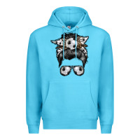 Ocean Blue soccer mom Premium Hoodie - RacoonDesign