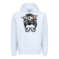 White soccer mom Premium Hoodie - RacoonDesign