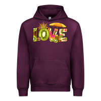 Mauve Wine love kiwi Urban Hoodie - RanaPortraitStore