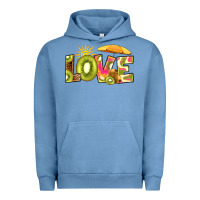 Pigment Pebble Blue love kiwi Urban Hoodie - RanaPortraitStore
