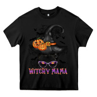 Black witchy mama messy bun Heavy Core Tee - CowGirlArtShop