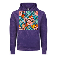 Cloud Purple fall pig seamless pattern Vintage Hoodie - BundleAndBundleShop