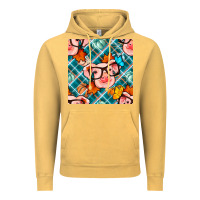 Vintage Mustard fall pig seamless pattern Vintage Hoodie - BundleAndBundleShop