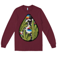 Burgundy mexican teardrop  3 Long Sleeve Tee - BundleAndBundleShop