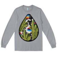 Heather Grey mexican teardrop  3 Long Sleeve Tee - BundleAndBundleShop