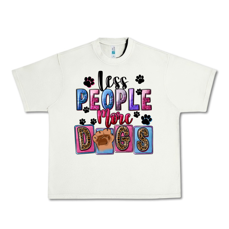 Less People More Dogs Urban Heavy Tee by FaDigitalArtStudio | Teevron
