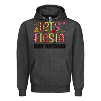 Charcoal Heather lets fiesta san antonio Zipper Hoodie - JahusDesignShop