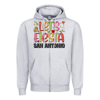 Heather Grey lets fiesta san antonio Zipper Hoodie - JahusDesignShop