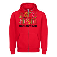 Red lets fiesta san antonio Zipper Hoodie - JahusDesignShop