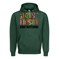 Sports Green lets fiesta san antonio Zipper Hoodie - JahusDesignShop