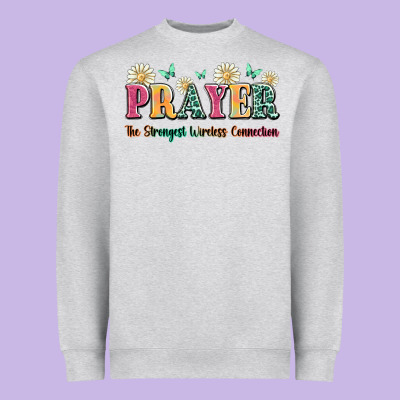 Prayer The Strongest Wireless Connection Heavyweight Sweatshirt Designed By Jahusdesignshop