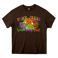 Chocolate Brown trick or treat smell my feet Heavy Core Tee - CowGirlArtShop