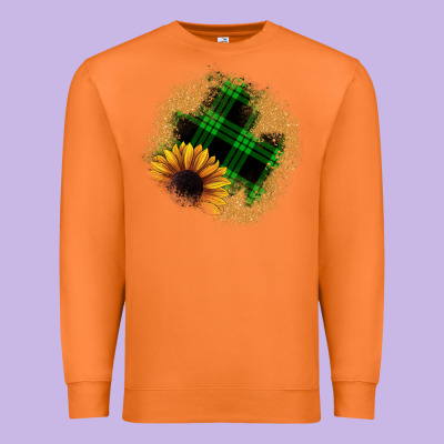 Sunflower Christmas Patch Premium Sweatshirt Designed By Jahusdesignshop