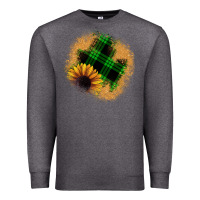 Charcoal Heather sunflower christmas patch Premium Sweatshirt - JahusDesignShop