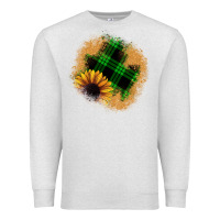 Oatmeal Heather sunflower christmas patch Premium Sweatshirt - JahusDesignShop