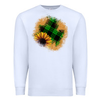 White sunflower christmas patch Premium Sweatshirt - JahusDesignShop