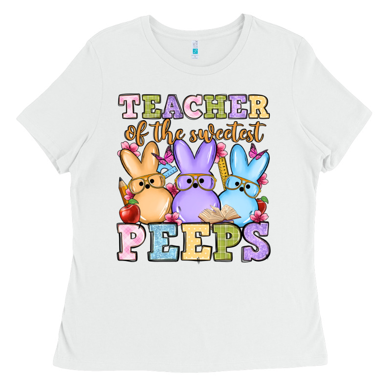 Easter Day Teacher Of The Sweetest Peeps Ladies Tee by OliviaCreatesArt | Teevron