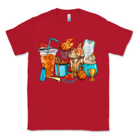 Red Basketball coffee cups Classic Tee - HowdyJamesFarm