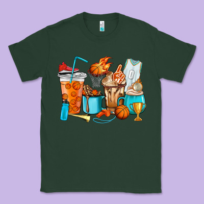 Basketball Coffee Cups Classic Tee Designed By Howdyjamesfarm