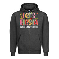 Charcoal Heather lets fiesta san antonio Zipper Hoodie - JahusDesignShop