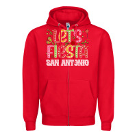 Red lets fiesta san antonio Zipper Hoodie - JahusDesignShop