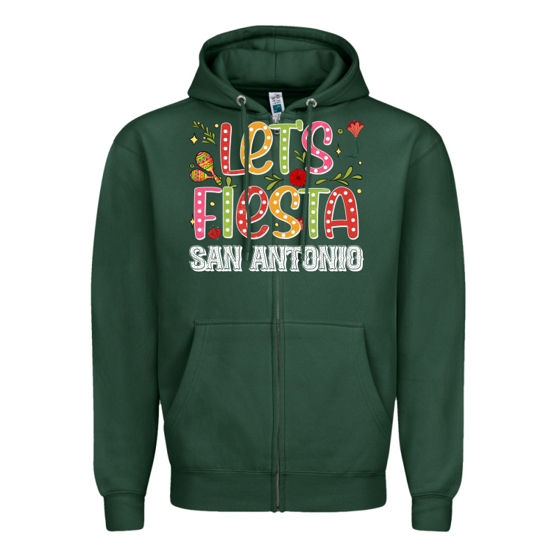 Lets Fiesta San Antonio Zipper Hoodie by JahusDesignShop | Teevron