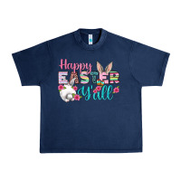 Navy Happy Easter Y'all Urban Heavy Tee - BundleAndBundleShop