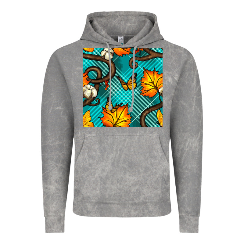Autumn Leaves Seamless Pattern Vintage Hoodie by BundleAndBundleShop | Teevron