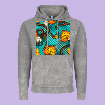 Autumn Leaves Seamless Pattern Vintage Hoodie Designed By Bundleandbundleshop