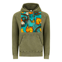 Vintage Olive autumn leaves seamless pattern Vintage Hoodie - BundleAndBundleShop