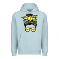 Blue Mist softball mom Premium Hoodie - RacoonDesign
