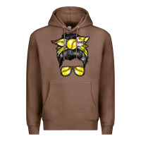 Chestnut softball mom Premium Hoodie - RacoonDesign