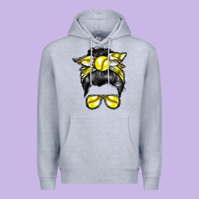 Softball Mom Premium Hoodie Designed By Racoondesign