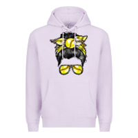 Lilac softball mom Premium Hoodie - RacoonDesign