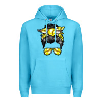 Ocean Blue softball mom Premium Hoodie - RacoonDesign