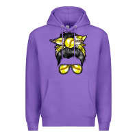 Purple softball mom Premium Hoodie - RacoonDesign