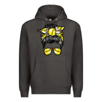 Smoke softball mom Premium Hoodie - RacoonDesign