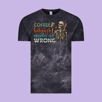Coffee Because Murder Is Wrong Bbs Vintage Tee Designed By Bundleandbundleshop