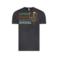 Vintage Black coffee because murder is wrong bbs Vintage Tee - BundleAndBundleShop