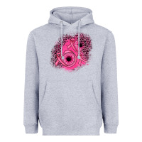 Heather Grey ribbon patch Heavyweight Hoodie - JahusDesignShop