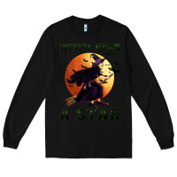 Black witch upon a star Long Sleeve Tee - BundleAndBundleShop